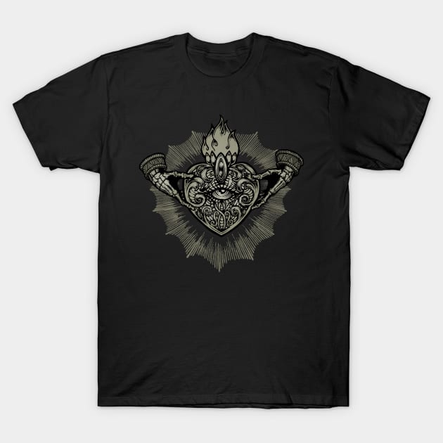 Claddagh Sacred Heart Irish Celtic Ancient Symbol II T-Shirt by Roberto Jaras Lira